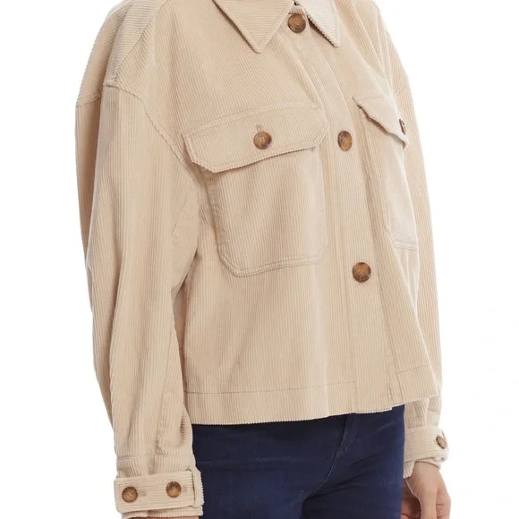 Avec Les Filles Cropped Corduroy Shacket - Picture 6 of 6